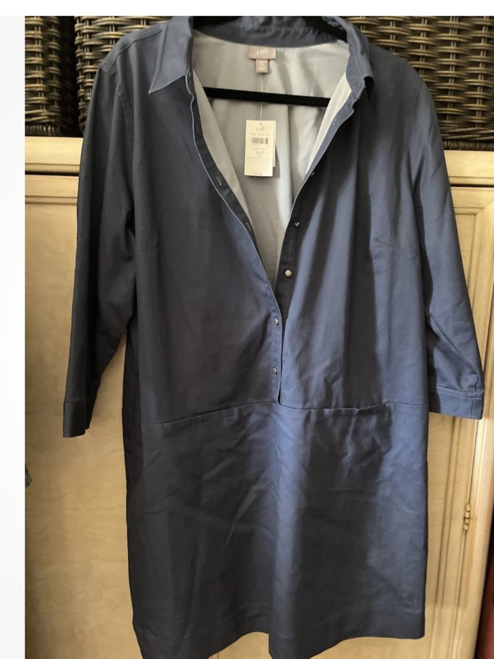 J Jill NWT XL PETITE STRETCH DENIM LOOK TUNIC